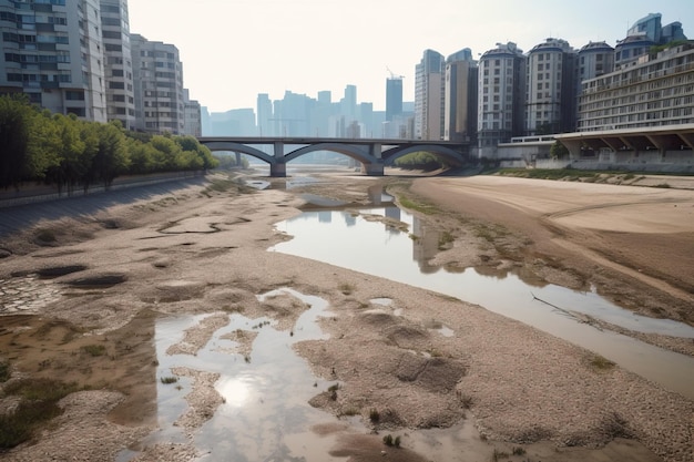 Un fiume nel mezzo di una città