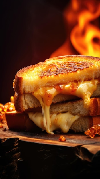 Un formaggio grigliato è un panino caldo al formaggio