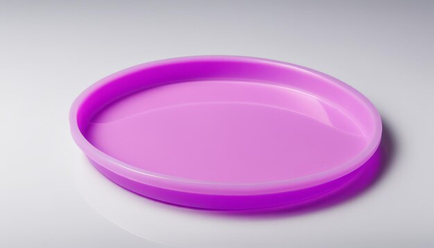 Un frisbee viola su uno sfondo bianco