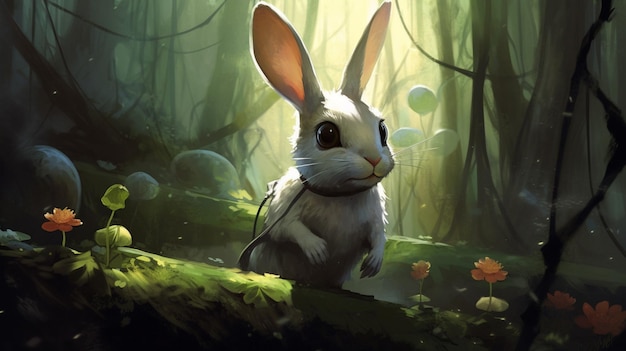 Un fumetto digitale di conigli
