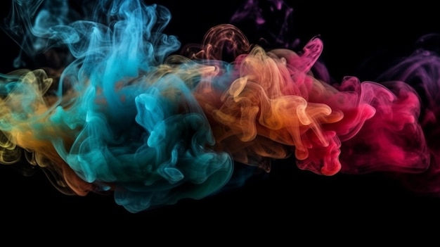Un fumo colorato con sopra la parola fumo generativo ai