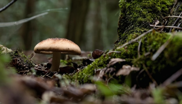 Un fungo che cresce su un tronco d'albero