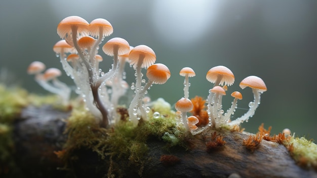 Un fungo cresce su un ceppo di albero.