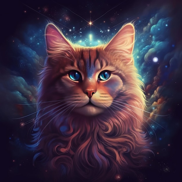Un gatto cosmico nello spazio