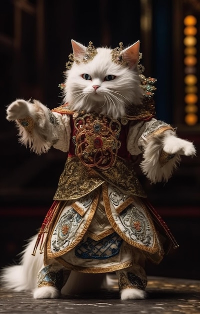 Un gatto in costume dal film Cat