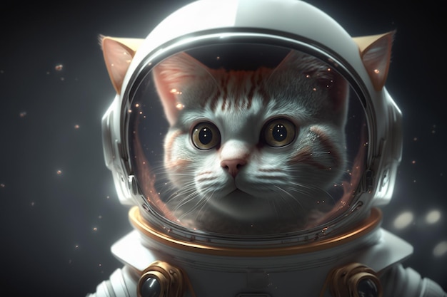 Un gatto in tuta spaziale