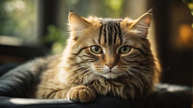 Un gatto realistico e carino che mi guarda