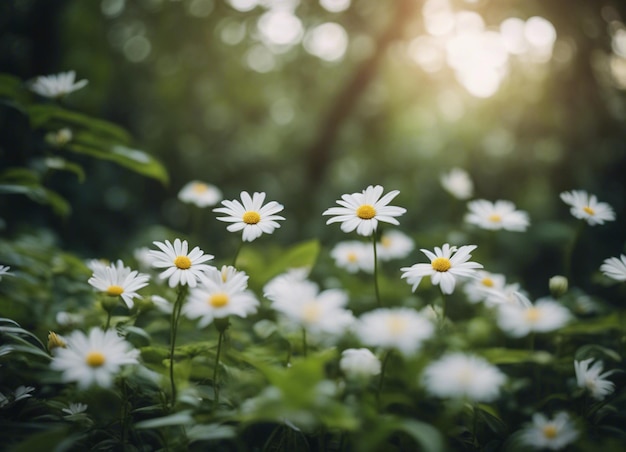 Un giardino di fiori bianchi