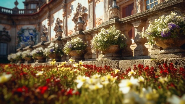 Un giardino fiorito davanti