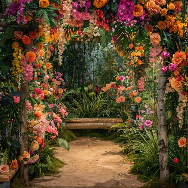 Un giardino floreale colorato al Chelsea Flower Show