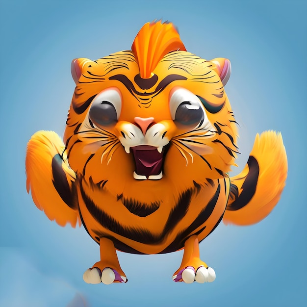 Un giocattolo di tigre che ha la parola tigre su di esso