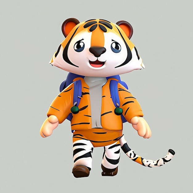 Un giocattolo tigre con sopra la parola tigre