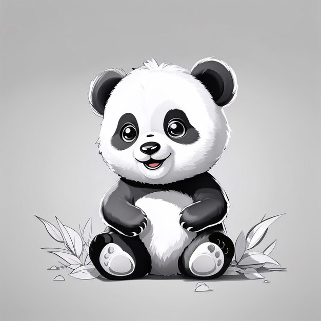 Un giovane panda affascinante.