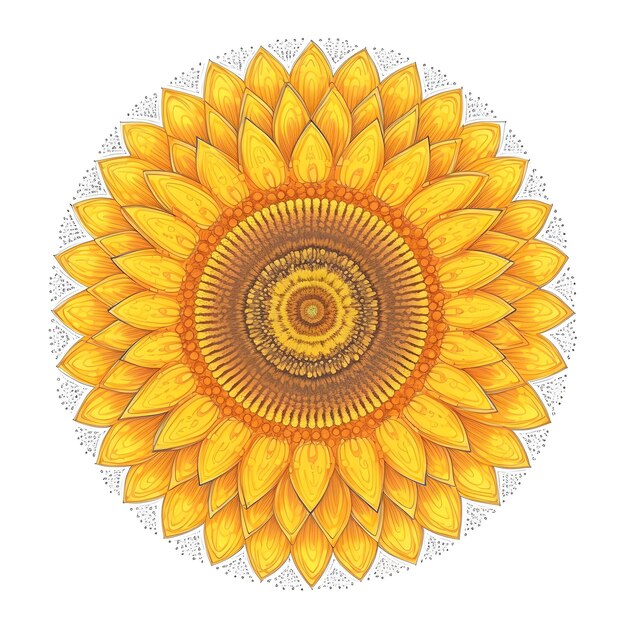 Un girasole con un centro giallo.