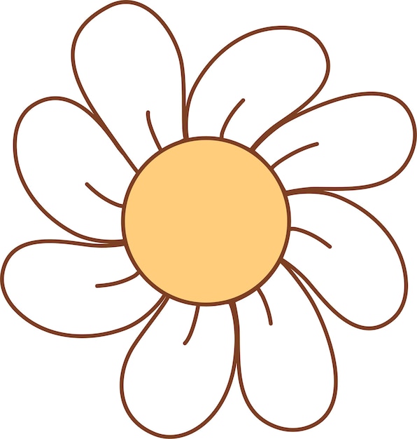 un girasole con una banda marrone attorno al centro
