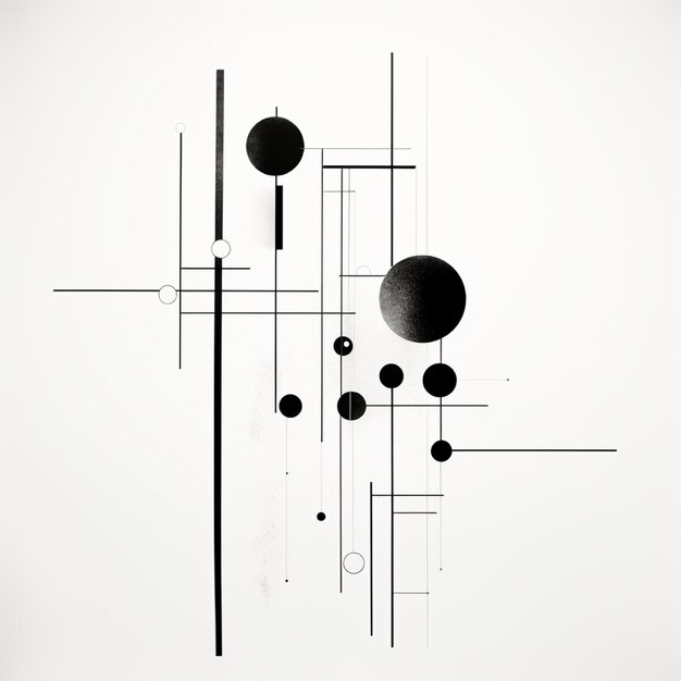 Un grafico di linea in bianco e nero di Minimalist