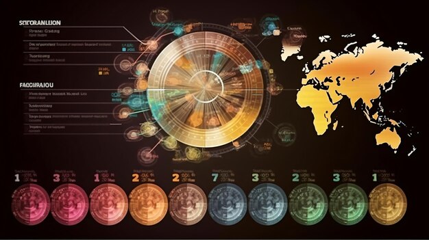 Un grafico di una mappa del mondo con il numero 2 su di esso