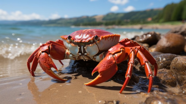 Un granchio sulla spiaggia