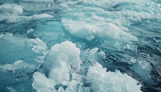 Un grande blocco di ghiaccio che galleggia nell'oceano