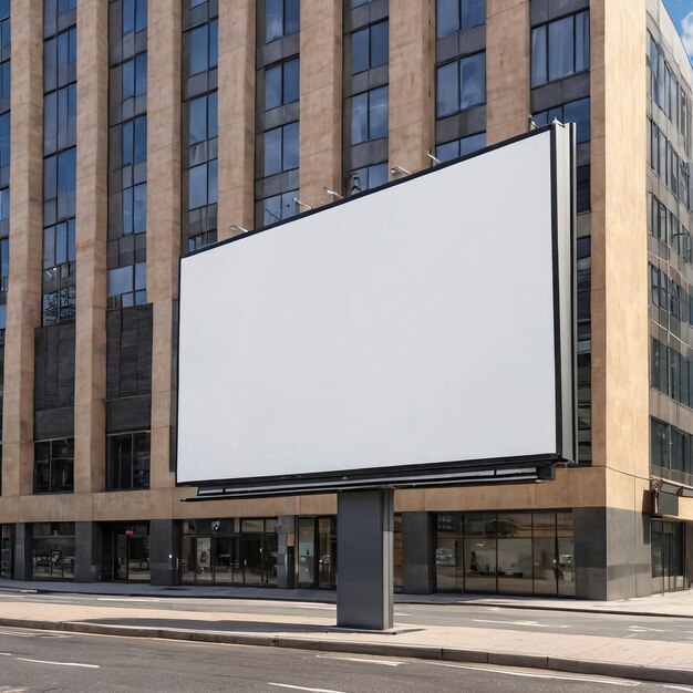 un grande cartellone sul lato di un edificio