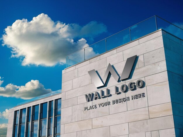 un grande edificio con un cartello che dice camminare il tuo logo su di esso