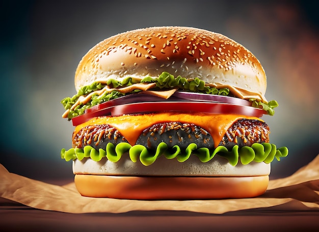 Un grande neo-hamburger succoso.