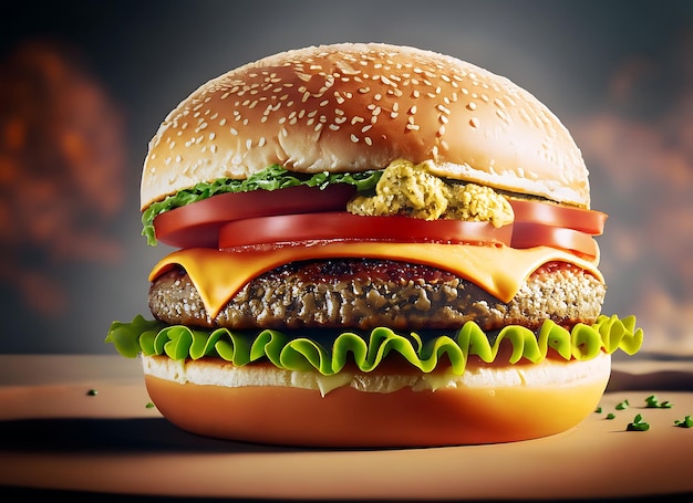Un grande neo-hamburger succoso.
