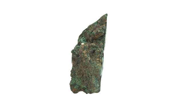 Un grande pezzo di rame verde dell'impero romano.