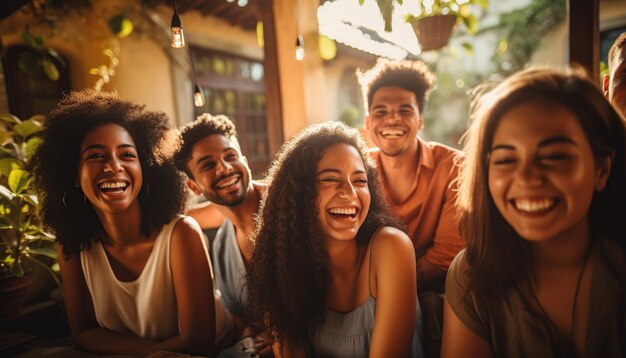 Un gruppo di amici che si divertono.