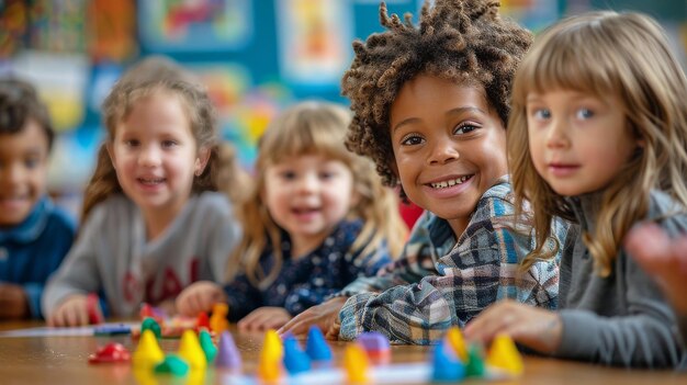 Un gruppo di bambine sedute insieme