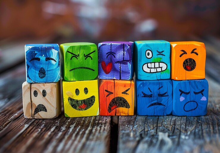 Foto un gruppo di bottoni di diversi colori con la parola "quota felice" su di loro