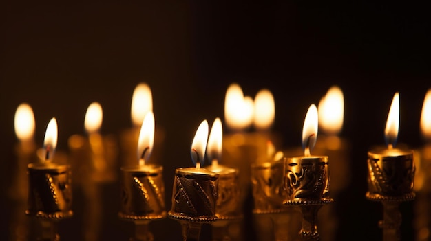 Un gruppo di candele con la parola luce su di esse