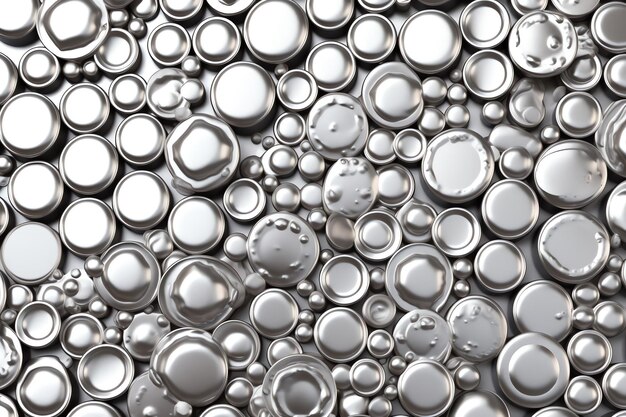 Un gruppo di cerchi d'argento