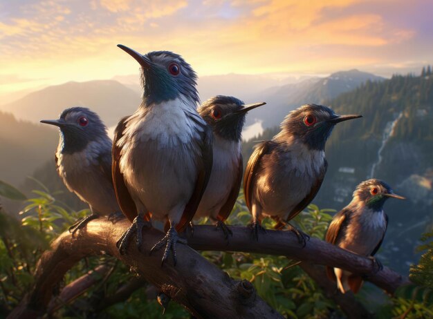 Un gruppo di colibrì