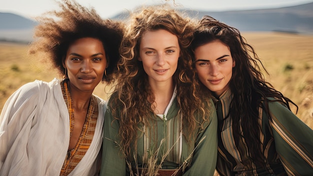 Un gruppo di donne in piedi insieme a un evento