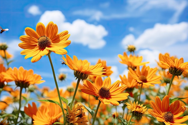 un gruppo di fiori gialli