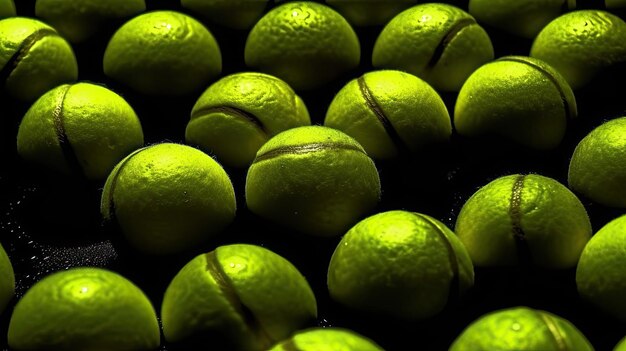 Un gruppo di palline da tennis
