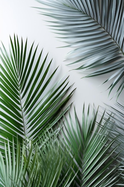 un gruppo di palme con foglie verdi su di loro