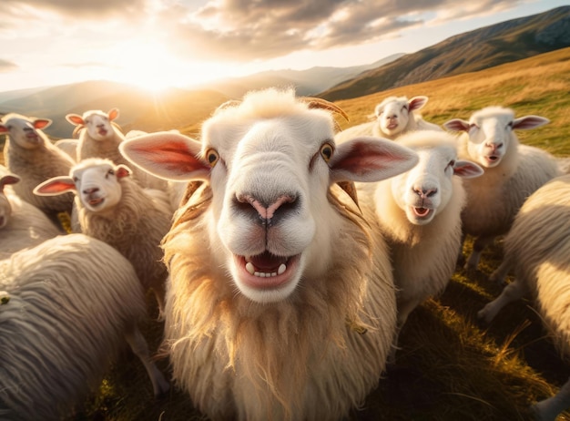 Un gruppo di pecore