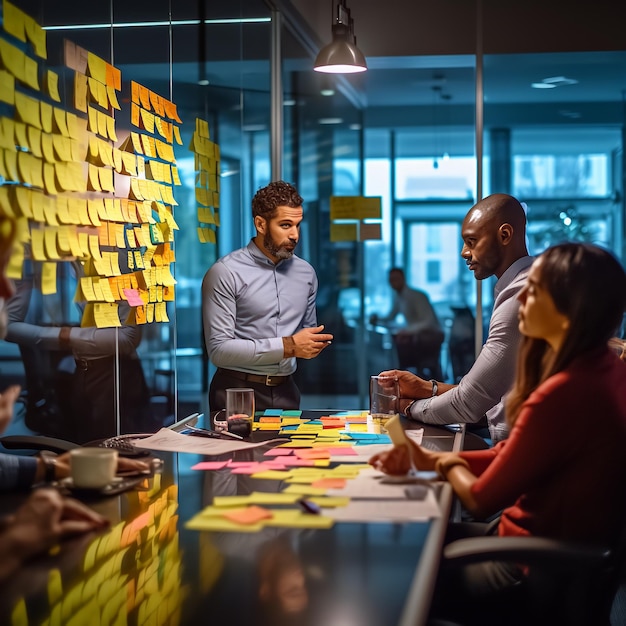 un gruppo di persone che discutono sul progetto