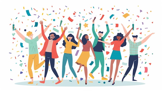 Un gruppo di persone che festeggia a una festa
