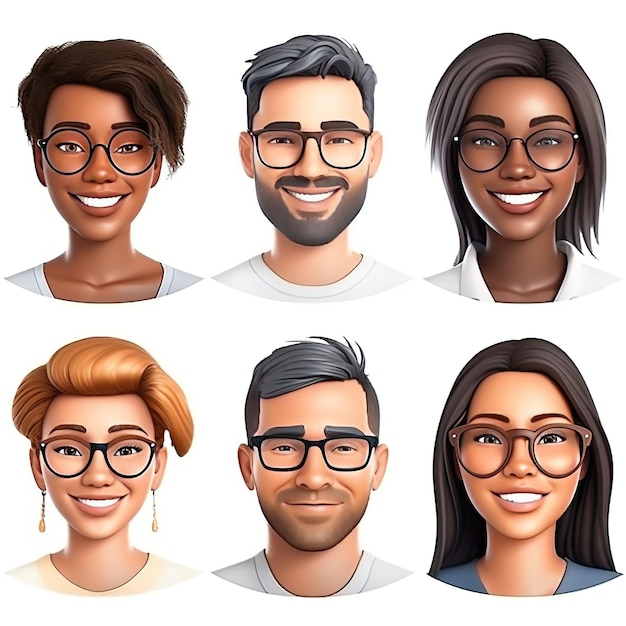 Un gruppo di persone che indossa occhiali con la parola amore su di loro.