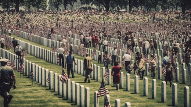 Un gruppo di persone che passeggiavano per lo storico cimitero si unirono