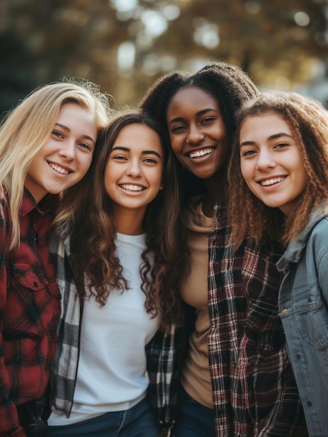 un gruppo di ragazze che sorridono e posano per una foto.