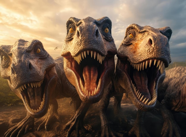 Un gruppo di tirannosauri