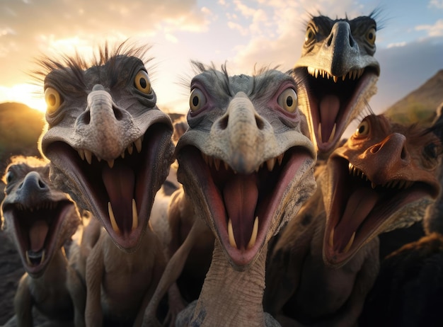 Un gruppo di velociraptor