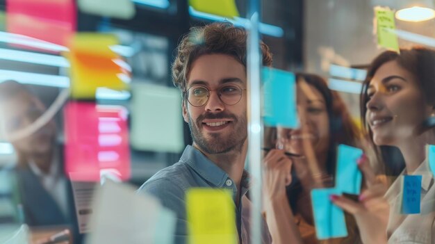 Un gruppo diversificato di persone in piedi in un cerchio che si impegnano in una conversazione e formano una connessione