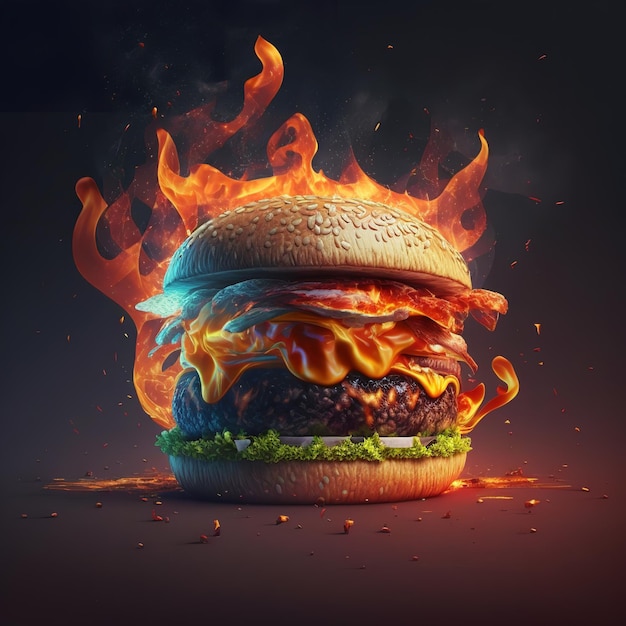 Un hamburger con sopra la scritta hamburger