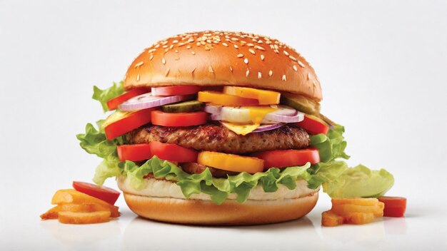 Un hamburger fresco e gustoso