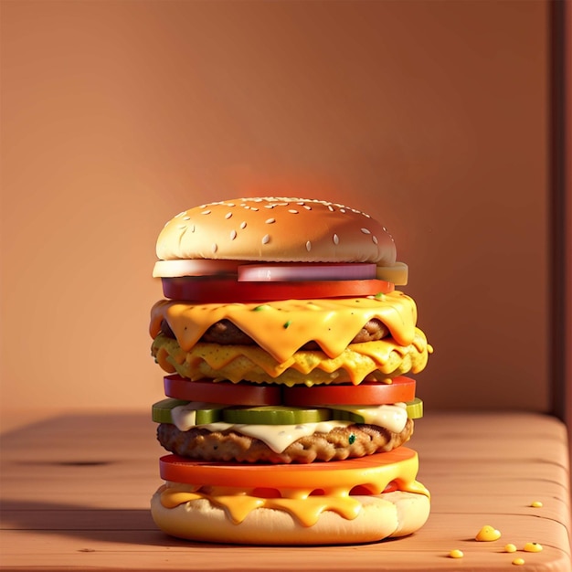 Un hamburger.